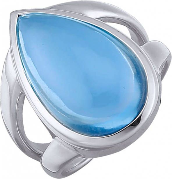 Jamelli Damesring met kwarts cabochon Blauw