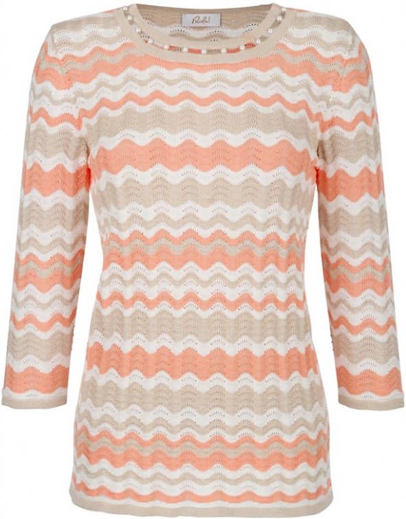 Paola Trui met ajourpatroon Apricot/Zand