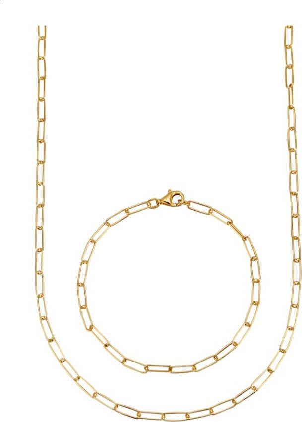 KLiNGEL 2 delige sieradenset van echt zilver Goudkleur