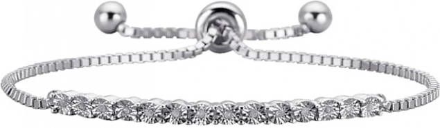 KLiNGEL Armband met diamant Zilverkleur