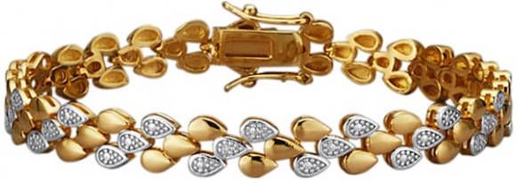 KLiNGEL Armband met diamanten Geelgoudkleur