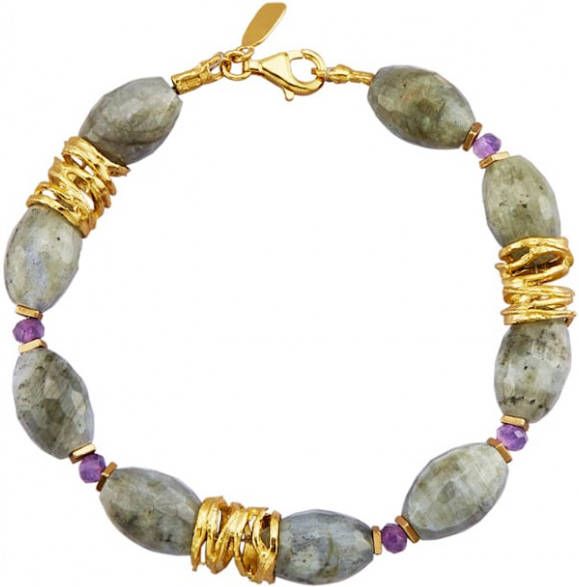 KLiNGEL Armband van echt zilver Geelgoudkleur