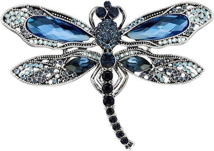KLiNGEL Broche Libelle Zilverkleur