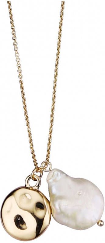 KLiNGEL Collier met cultivé zoetwaterparel Geelgoudkleur