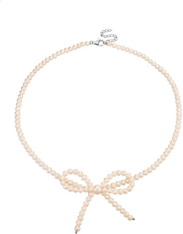 KLiNGEL Collier met cultivé zoetwaterparel, van echt zilver Wit