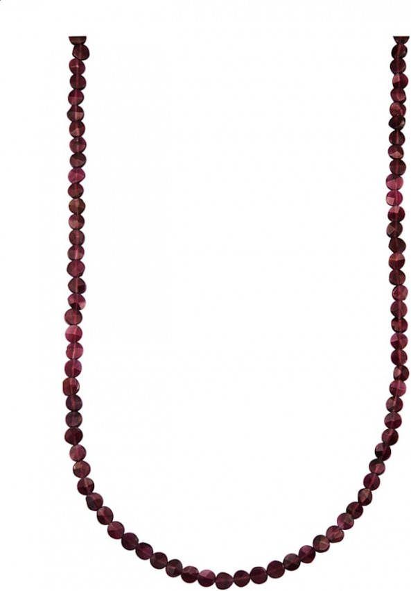 KLiNGEL Collier van granaten, van echt zilver Paars