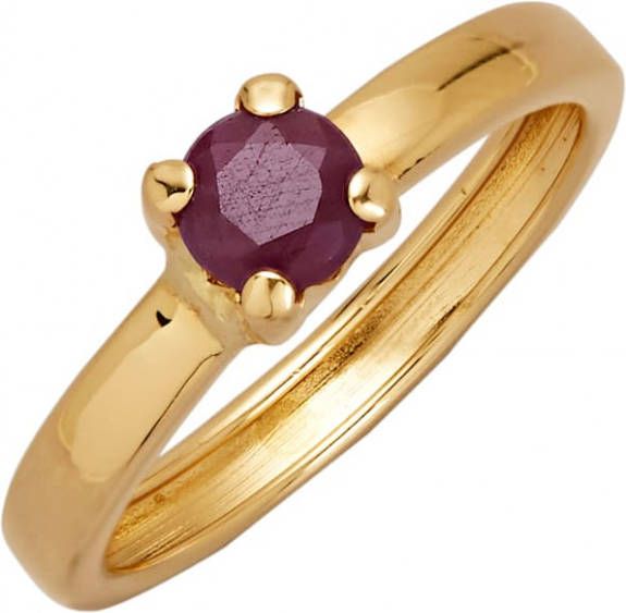 WENZ Damesring met robijn Goudkleur