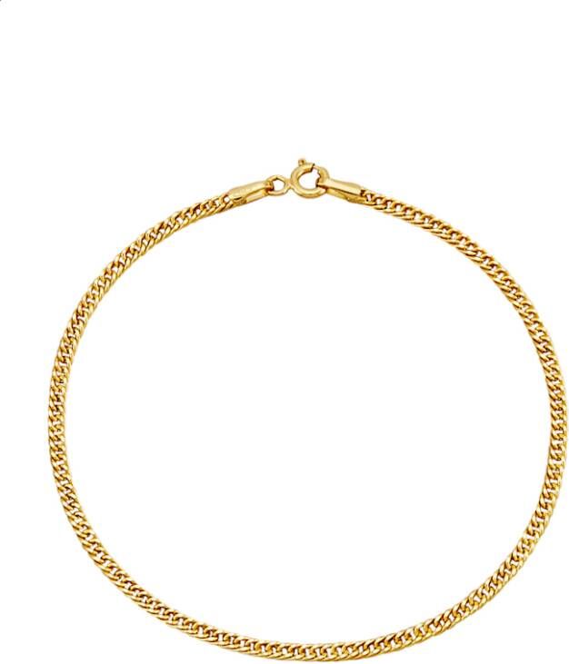 KLiNGEL Dubbele gourmettearmband 8 kt. Geelgoudkleur