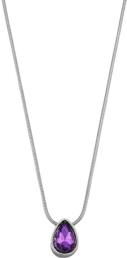 KLiNGEL Hanger met ketting met glasstenen Zilverkleur