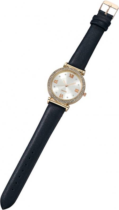 KLiNGEL Horloge Blauw/Roodgoudkleur