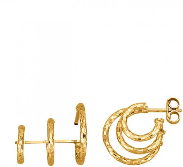 KLiNGEL Oorstekers van 9 kt. Goudkleur